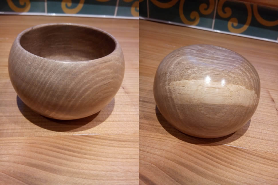 This little walnut bowl has proved useful for storing buttons!