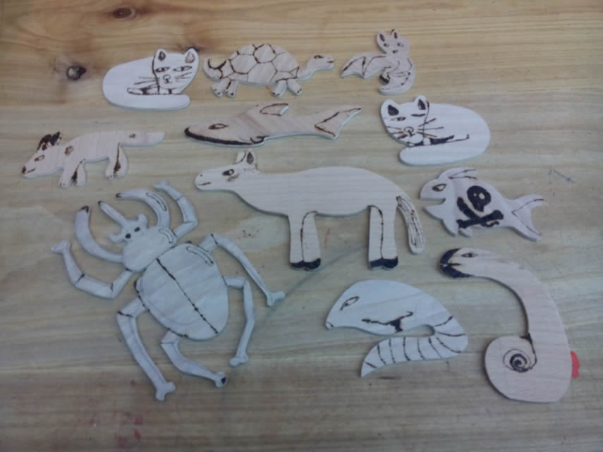 My son and I made these plywood animals together to sell at a school fair – they sold out quick!